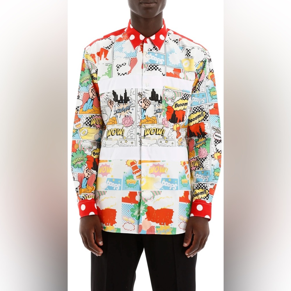 Come des Garçon Comic Strip Button Down - Size M